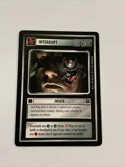 Star Trek CCG Interrupt Awaken Common Black Boarder Card - Image 1
