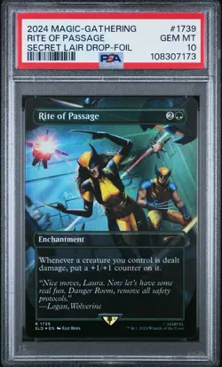2024 MAGIC the GATHERING Card RITE OF PASSAGE #1739 Secret Lair Drop FOIL PSA 10 - Image 1
