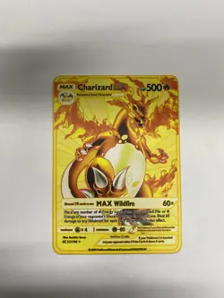 Charizard DX Gold Metal Pokemon Card-Collectible Gift Display！Christmas NICE - Image 3