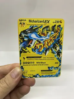 Mcharizard EX Gold Metal Pokemon Card-Collectible Gift Display！Christmas NICE - Image 5