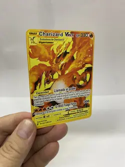 Charizard VMAX Gold Metal Pokemon Card-Collectible Gift Display！NICE - Image 1