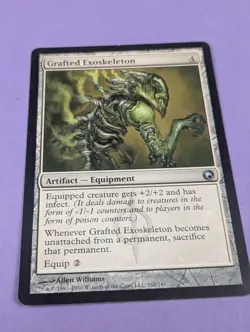 MTG Magic: Scars of Mirrodin: Grafted Exoskeleton #162/249 Uncommon - LP - Image 1