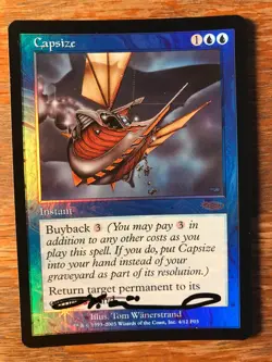 Magic the Gathering MTG foil Capsize FNM Promo signed by Artist NM - Image 1