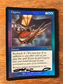Magic the Gathering MTG foil Capsize FNM Promo signed by Artist NM - Image 2