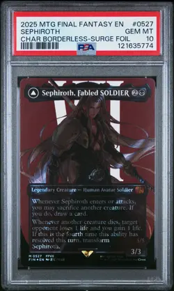 Sephiroth 0527 Char Borderless-Surge Foil MTG Final Fantasy PSA 10 - Image 1