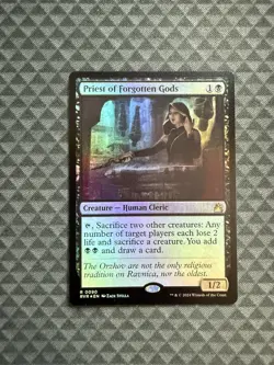 MTG Priest of Forgotten Gods #0090 Foil Rare Ravnica Remastered (RVR) - Image 1