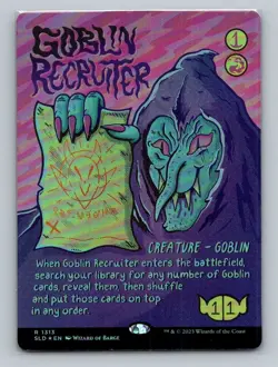1x RAINBOW FOIL Goblin Recruiter (1313) Secret Lair Drop SLD MTG Magic NM - Image 1
