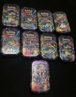 🚛🔥 Pokemon TCG Mega Evolution 9 Mini Tins Display Case Brand New Fast 📦 - Image 3