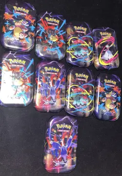 🚛🔥 Pokemon TCG Mega Evolution 9 Mini Tins Display Case Brand New Fast 📦 - Image 4