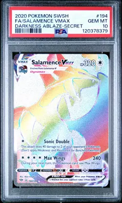 2020 POKEMON SWORD & SHIELD DARKNESS ABLAZE #194 FULL ART/SALAMENCE VMAX PSA 10 - Image 1