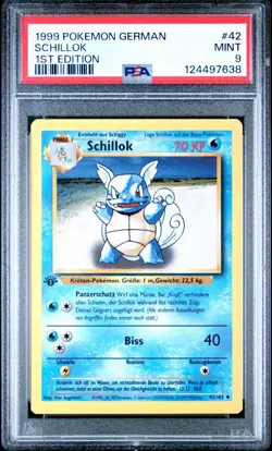 1999 GLUTEXO NO 24 PSA 9 POKEMON BASE SET 1ST EDITION UNCOMMON GERMAN CHARMELEON - Image 1