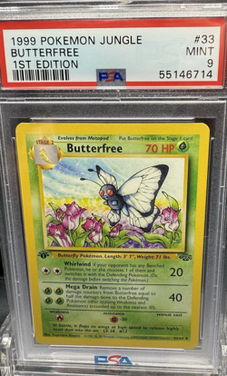 1999 POKEMON JUNGLE BUTTERFREE 1ST EDITION #33 PSA 9 - Image 1