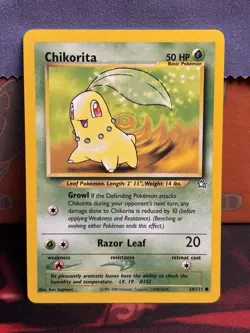 Chikorita 54/111 Neo Genesis Non Holo Common Pokemon TCG 2000 - Image 1