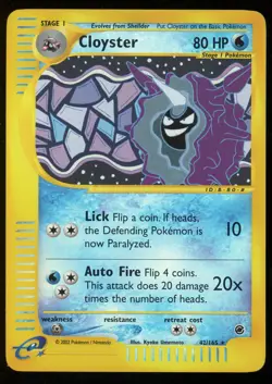 Pokemon 2002 Expedition - Cloyster - Reverse Holo - 42 - Image 1