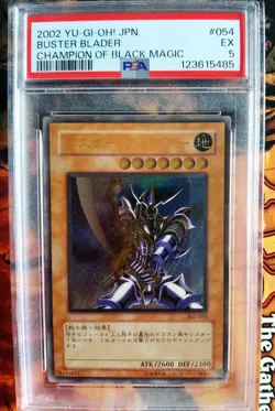 PSA5 Yugioh 303-054 Buster Blader Ultimate Rare Japanese Magician's Force 2002 - Image 1