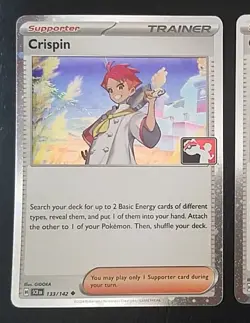 CRISPIN 133/142 (x2), HOLO, PRIZE PACK SERIES 7, POKEMON CARDS (LP/NM) - Image 3