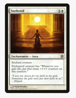 MTG Sunbond #28 Born of the Gods (BNG) Magic Card in Protective Sleeve - Image 1