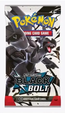 BLACK BOLT Booster Pack POKEMON SCARLET VIOLET 1 PACK 10 CARDS - IN HAND! NEW - Image 1