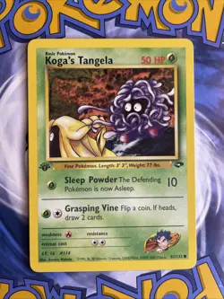 Koga's Tangela 81/132 Gym Challenge Pokemon TCG Card NM - Image 1