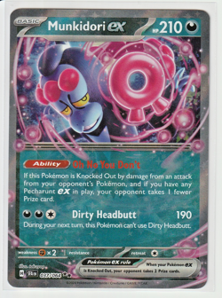 Munkidori EX 037/064 Shrouded Fable Holo Double Rare Pokemon Card TCG English NM - Image 1