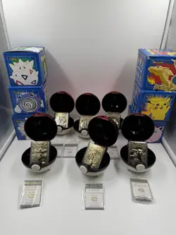 Set 1999 Pokemon 23k Gold Plated Trading Card Burger King Blue Box Lot Charizard - Image 1
