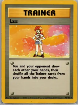 Lass 75/102 Non Holo Base Set - Pokemon Card - LP - Image 1