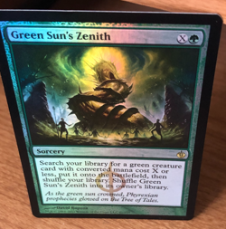 Green Sun's Zenith Foil 2011 Magic The Gathering Mirrodin Besieged NM - Image 2