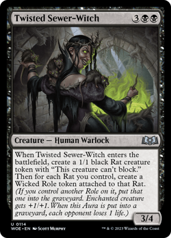 Twisted Sewer-Witch [Wilds of Eldraine] Magic MTG - Image 1