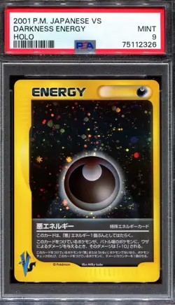 PSA 9 Pokemon 2001 Japanese (VS Set) Darkness Energy Holo - Image 1