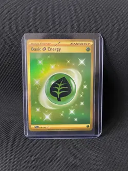 Basic Grass Energy 278/193 Pokemon Paldea Evolved Hyper Rare Gold NM Free Ship - Image 1