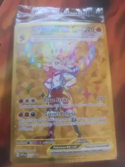 Cinderace ex SVP 163 - Pokemon Terapagos Ultra-Premium Black Star Promo - NM/M - Image 1