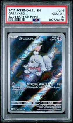 2023 POKEMON SVI EN-SCARLET & VIOLET ILLUSTRATION RARE #214 GREAVARD PSA 10 - Image 1