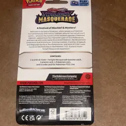Pokemon TCG: Scarlet & Violet - Twilight Masquerade Checklane Blister - Toxel - Image 3
