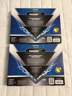 Pokemon TCG Pikachu V Box Lot of 2 Sealed - 4 Fusion Strike + 4 Brilliant Stars 820650851179 - Image 2
