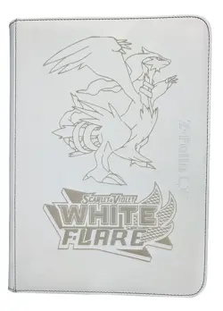 Pokemon TCG 9-Pocket Binder BCW Z-Folio Custom Laser Engraved White Flare! - Image 1
