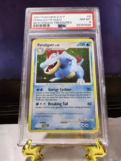 Pokemon TCG Feraligatr Holo 2007 Mysterious Treasures 8/123 PSA 8 - Image 1
