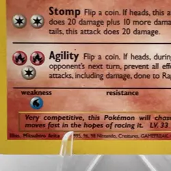 Rapidash 44/64 Uncommon Pokemon TCG WOTC Unlimited Jungle Light Play LP - Image 4