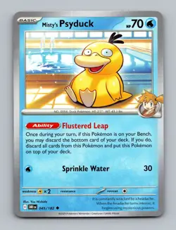 (2x PlaySet) Misty's Psyduck 045/182 SV10: Destined Rivals Non Holo Pokemon NM - Image 1
