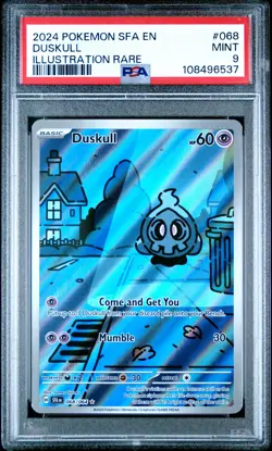 2024 POKEMON SFA EN-SHROUDED FABLE ILLUSTRATION RARE #068 DUSKULL PSA 9 - Image 1