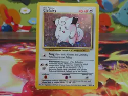 Clefairy 005/102 Base Set Holo Rare Pokemon Card 1999 WOTC MP Moderately Played - Image 1
