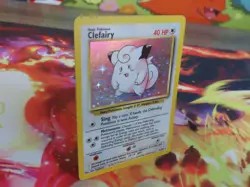 Clefairy 005/102 Base Set Holo Rare Pokemon Card 1999 WOTC MP Moderately Played - Image 2