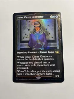Toluz, Clever Conductor (Gilded Foil) Streets of New Capenna MTG Plus Bonus Card - Image 1