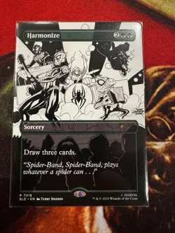 MTG Spider-Man HARMONIZE 7018 SECRET LAIR DROP NONFOIL RARE Hit - Image 1