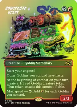 Howlsquad Heavy (Borderless) 342 Foil NM MTG Aetherdrift Magic - Image 1