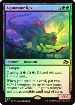 Agonasaur Rex 151 Foil NM MTG Aetherdrift Magic - Image 1