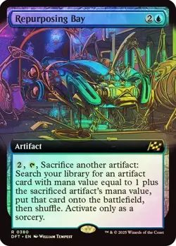 Repurposing Bay (Extended Art) 380 Foil NM MTG Aetherdrift Magic - Image 1
