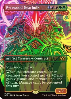 Pyrewood Gearhulk (Borderless) 352 Foil NM MTG Aetherdrift Magic - Image 1