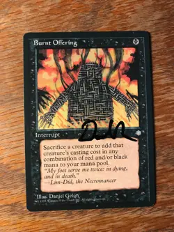 Magic the Gathering MTG Burnt Offering Ice Age signed NM - Image 1