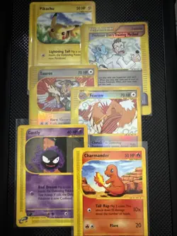 Pokemon Expedition Bundle MINT Charmander Pikachu Gastly + 3 x Reverse Holos - Image 1