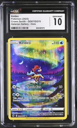 Keldeo #GG07/GG70 2023 Pokemon Crown Zenith CGC 10 POP 246 - Image 1